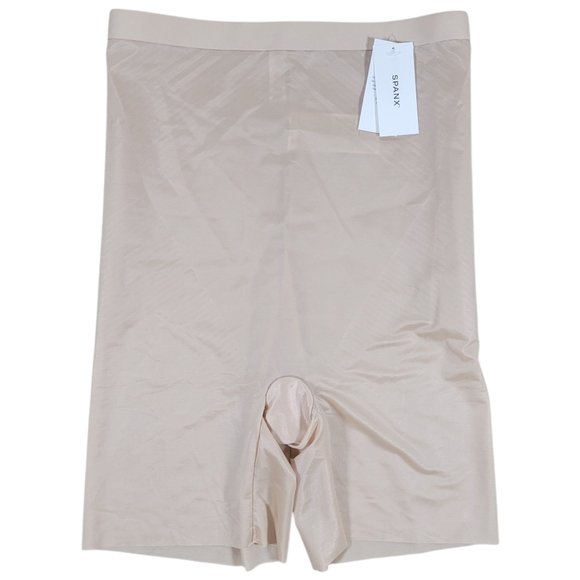 Spanx Thinstincts 2.0 High-Waisted Mid-Thigh Short Womens L Petite Beige #10233Q - Picture 2 of 10